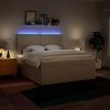 vidaXL Box spring postel s matrací krémová 180x200 cm textil