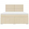 vidaXL Box spring postel s matrací krémová 180x200 cm textil