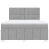 vidaXL Box spring postel s matrací světle šedá 180 x 200 cm textil
