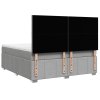 vidaXL Box spring postel s matrací světle šedá 180 x 200 cm textil