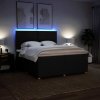 vidaXL Box spring postel s matrací černá 200x200 cm textil