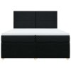 vidaXL Box spring postel s matrací černá 200x200 cm textil