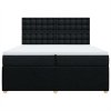 vidaXL Box spring postel s matrací černá 200x200 cm textil