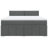 vidaXL Box spring postel s matrací tmavě šedá 180x200 cm textil