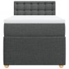 vidaXL Box spring postel s matrací tmavě šedá 90x200 cm textil