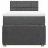 vidaXL Box spring postel s matrací tmavě šedá 80 x 200 cm textil