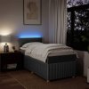 vidaXL Box spring postel s matrací tmavě šedá 90x200 cm textil