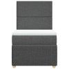 vidaXL Box spring postel s matrací tmavě šedá 80 x 200 cm textil