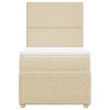 vidaXL Box spring postel s matrací krémová 100 x 200 cm textil