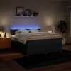 vidaXL Box spring postel s matrací modrá 180x200 cm textil