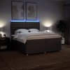 vidaXL Box spring postel s matrací tmavě hnědá 200x200 cm textil