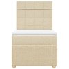 vidaXL Box spring postel s matrací krémová 100 x 200 cm textil