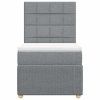 vidaXL Box spring postel s matrací světle šedá 80 x 200 cm textil