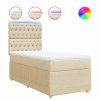 vidaXL Box spring postel s matrací krémová 80 x 200 cm textil