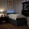 vidaXL Box spring postel s matrací tmavě šedá 80 x 200 cm textil