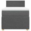 vidaXL Box spring postel s matrací tmavě šedá 80 x 200 cm textil