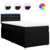 vidaXL Box spring postel s matrací černá 80 x 200 cm textil
