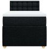 vidaXL Box spring postel s matrací černá 80 x 200 cm textil