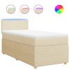 vidaXL Box spring postel s matrací krémová 80 x 200 cm textil