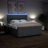 vidaXL Box spring postel s matrací tmavě šedá 200x200 cm textil