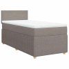 vidaXL Box spring postel s matrací taupe 90x190 cm textil
