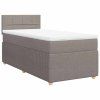 vidaXL Box spring postel s matrací taupe 90x190 cm textil