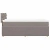 vidaXL Box spring postel s matrací taupe 90x190 cm textil
