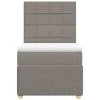 vidaXL Box spring postel s matrací taupe 90x190 cm textil