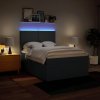 vidaXL Box spring postel s matrací modrá 140x200 cm textil