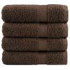 vidaXL Premium ručníky SOLUND 4 ks hnědé 100 x 150 cm 600 g/m²