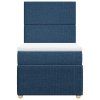 vidaXL Box spring postel s matrací modrá 90x190 cm textil