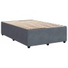 vidaXL Box spring postel s matrací tmavě šedý 120x190 cm samet