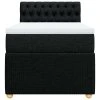 vidaXL Box spring postel s matrací černá 100 x 200 cm textil