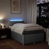 vidaXL Box spring postel s matrací světle šedá 120x190 cm textil
