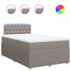 vidaXL Box spring postel s matrací taupe 120x190 cm textil