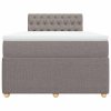 vidaXL Box spring postel s matrací taupe 120x190 cm textil