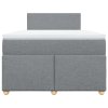 vidaXL Box spring postel s matrací světle šedá 120x190 cm textil