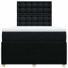 vidaXL Box spring postel s matrací černá 120x190 cm textil