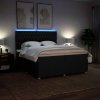 vidaXL Box spring postel s matrací černá 200x200 cm textil