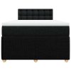 vidaXL Box spring postel s matrací černá 120x190 cm textil