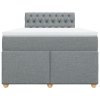 vidaXL Box spring postel s matrací světle šedá 120x190 cm textil