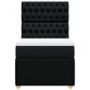 vidaXL Box spring postel s matrací černá 100 x 200 cm textil