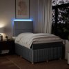 vidaXL Box spring postel s matrací světle šedá 120x190 cm textil