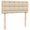 vidaXL Box spring postel s matrací krémová 120x190 cm textil