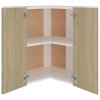 vidaXL Závěsná rohová skříňka "Lyon" dub sonoma 57x57x60 cm, konstrukční dřevo