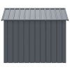vidaXL Psí bouda se střechou antracitová 117 x 153 x 123 cm ocel