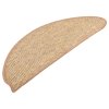 vidaXL Schodové rohože 15 ks 65 x 21 x 4 cm světle hnědé, půlkulaté, velké