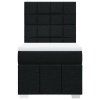 vidaXL Box spring postel s matrací černá 80 x 200 cm textil