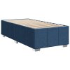 vidaXL Box spring postel s matrací modrá 90x200 cm textil