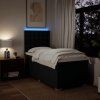 vidaXL Box spring postel s matrací černá 80 x 200 cm textil